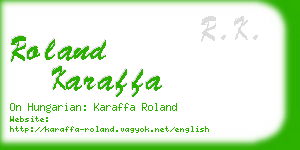 roland karaffa business card